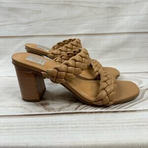 DC Dolce Vita Tan Braided Straps Talina Heeled Sandals Size 8